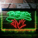 ADVPRO Hand Made Pizza Shop Dual Color LED Neon Sign st6-i3658 - Green & Red