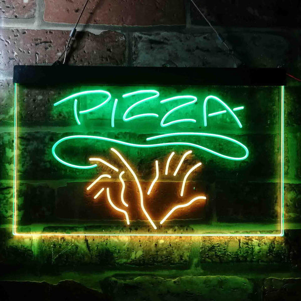 ADVPRO Hand Made Pizza Shop Dual Color LED Neon Sign st6-i3658 - Green & Yellow