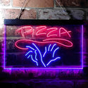 ADVPRO Hand Made Pizza Shop Dual Color LED Neon Sign st6-i3658 - Red & Blue