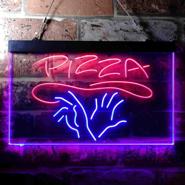 ADVPRO Hand Made Pizza Shop Dual Color LED Neon Sign st6-i3658 - Red & Blue