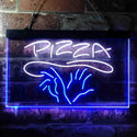 ADVPRO Hand Made Pizza Shop Dual Color LED Neon Sign st6-i3658 - White & Blue