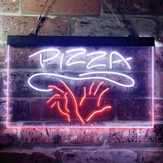 ADVPRO Hand Made Pizza Shop Dual Color LED Neon Sign st6-i3658 - White & Orange