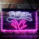 ADVPRO Hand Made Pizza Shop Dual Color LED Neon Sign st6-i3658 - White & Purple