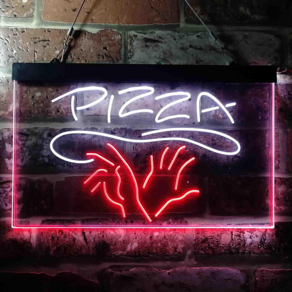 ADVPRO Hand Made Pizza Shop Dual Color LED Neon Sign st6-i3658 - White & Red