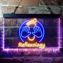 ADVPRO Foot Reflexology Massage Shop Dual Color LED Neon Sign st6-i3661 - Blue & Yellow