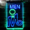 ADVPRO Retro Men Toilet  Dual Color LED Neon Sign st6-i3663 - Green & Blue