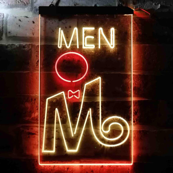 ADVPRO Retro Men Toilet  Dual Color LED Neon Sign st6-i3663 - Red & Yellow