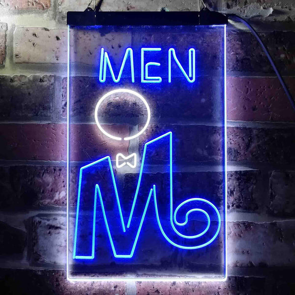 ADVPRO Retro Men Toilet  Dual Color LED Neon Sign st6-i3663 - White & Blue