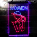 ADVPRO Retro Women Toilet  Dual Color LED Neon Sign st6-i3664 - Blue & Red
