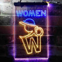 ADVPRO Retro Women Toilet  Dual Color LED Neon Sign st6-i3664 - Blue & Yellow