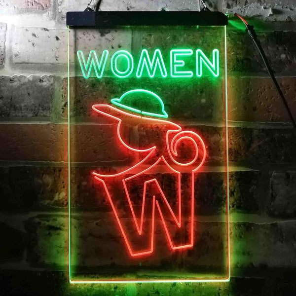 ADVPRO Retro Women Toilet  Dual Color LED Neon Sign st6-i3664 - Green & Red