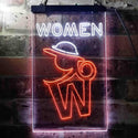 ADVPRO Retro Women Toilet  Dual Color LED Neon Sign st6-i3664 - White & Orange