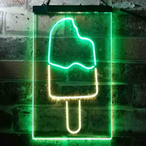 ADVPRO Popsicle Ice Cream  Dual Color LED Neon Sign st6-i3665 - Green & Yellow