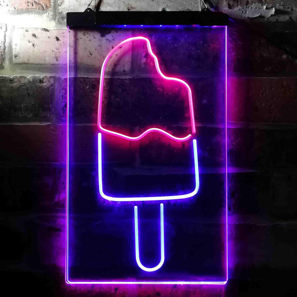 ADVPRO Popsicle Ice Cream  Dual Color LED Neon Sign st6-i3665 - Red & Blue