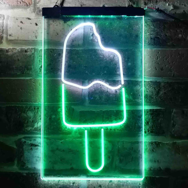 ADVPRO Popsicle Ice Cream  Dual Color LED Neon Sign st6-i3665 - White & Green