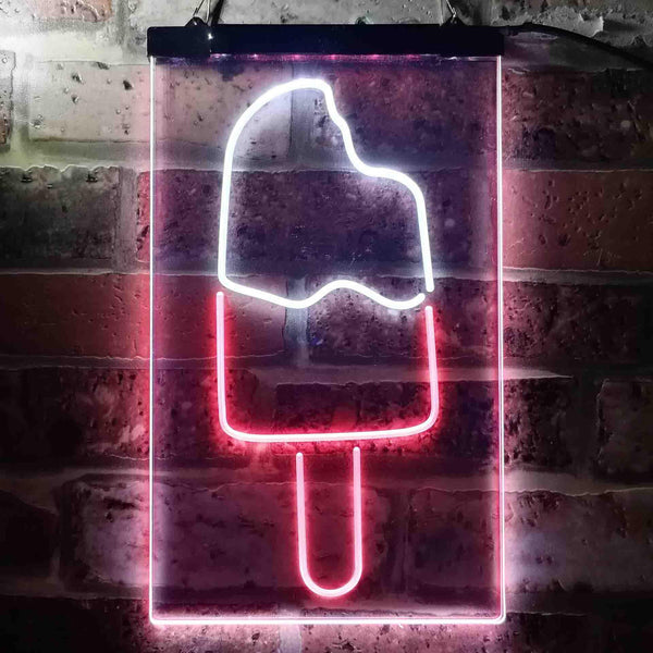 ADVPRO Popsicle Ice Cream  Dual Color LED Neon Sign st6-i3665 - White & Red