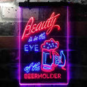 ADVPRO Beauty in The Eyes of The Beer Holder  Dual Color LED Neon Sign st6-i3668 - Blue & Red