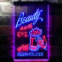 ADVPRO Beauty in The Eyes of The Beer Holder  Dual Color LED Neon Sign st6-i3668 - Red & Blue