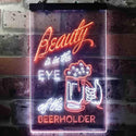 ADVPRO Beauty in The Eyes of The Beer Holder  Dual Color LED Neon Sign st6-i3668 - White & Orange
