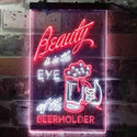 ADVPRO Beauty in The Eyes of The Beer Holder  Dual Color LED Neon Sign st6-i3668 - White & Red
