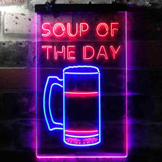 ADVPRO Soup of The Day Beer Bar  Dual Color LED Neon Sign st6-i3669 - Blue & Red