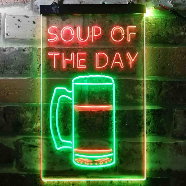 ADVPRO Soup of The Day Beer Bar  Dual Color LED Neon Sign st6-i3669 - Green & Red