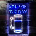 ADVPRO Soup of The Day Beer Bar  Dual Color LED Neon Sign st6-i3669 - White & Blue