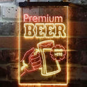 ADVPRO Premium Beer Served Here Bar  Dual Color LED Neon Sign st6-i3671 - Red & Yellow