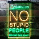 ADVPRO No Stupid People Game Room  Dual Color LED Neon Sign st6-i3672 - Green & Yellow