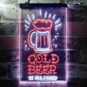 ADVPRO Cold Beer is All I Need  Dual Color LED Neon Sign st6-i3677 - White & Orange