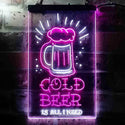 ADVPRO Cold Beer is All I Need  Dual Color LED Neon Sign st6-i3677 - White & Purple