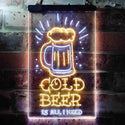 ADVPRO Cold Beer is All I Need  Dual Color LED Neon Sign st6-i3677 - White & Yellow