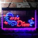 ADVPRO Carpe Diem Seize The Day Quote Bedroom Dual Color LED Neon Sign st6-i3679 - Blue & Red