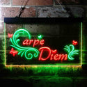 ADVPRO Carpe Diem Seize The Day Quote Bedroom Dual Color LED Neon Sign st6-i3679 - Green & Red