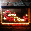 ADVPRO Carpe Diem Seize The Day Quote Bedroom Dual Color LED Neon Sign st6-i3679 - Red & Yellow