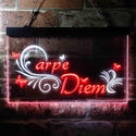 ADVPRO Carpe Diem Seize The Day Quote Bedroom Dual Color LED Neon Sign st6-i3679 - White & Red