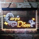 ADVPRO Carpe Diem Seize The Day Quote Bedroom Dual Color LED Neon Sign st6-i3679 - White & Yellow