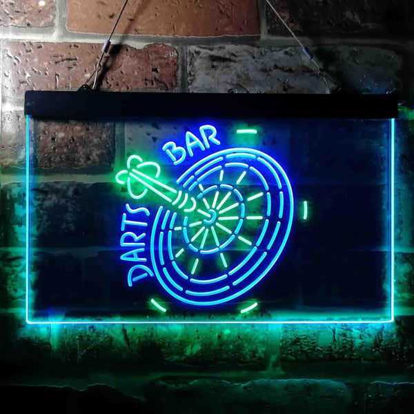 ADVPRO Darts Bar Club Scoreboard Dual Color LED Neon Sign st6-i3682 - Green & Blue