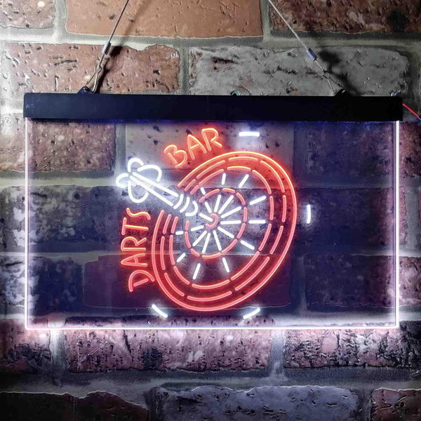 ADVPRO Darts Bar Club Scoreboard Dual Color LED Neon Sign st6-i3682 - White & Orange