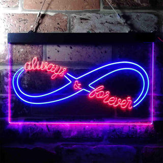 ADVPRO Infinite Always & Forever Love Dual Color LED Neon Sign st6-i3684 - Blue & Red