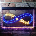 ADVPRO Infinite Always & Forever Love Dual Color LED Neon Sign st6-i3684 - Blue & Yellow