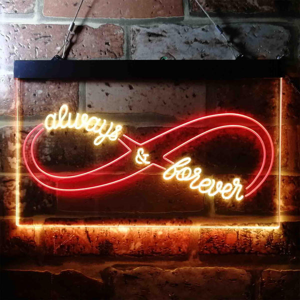 ADVPRO Infinite Always & Forever Love Dual Color LED Neon Sign st6-i3684 - Red & Yellow
