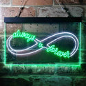 ADVPRO Infinite Always & Forever Love Dual Color LED Neon Sign st6-i3684 - White & Green