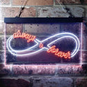 ADVPRO Infinite Always & Forever Love Dual Color LED Neon Sign st6-i3684 - White & Orange