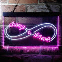 ADVPRO Infinite Always & Forever Love Dual Color LED Neon Sign st6-i3684 - White & Purple
