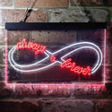 ADVPRO Infinite Always & Forever Love Dual Color LED Neon Sign st6-i3684 - White & Red
