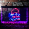 ADVPRO It's Elementary My Dear Watson Humor Room Dual Color LED Neon Sign st6-i3685 - Red & Blue