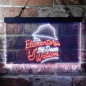 ADVPRO It's Elementary My Dear Watson Humor Room Dual Color LED Neon Sign st6-i3685 - White & Orange