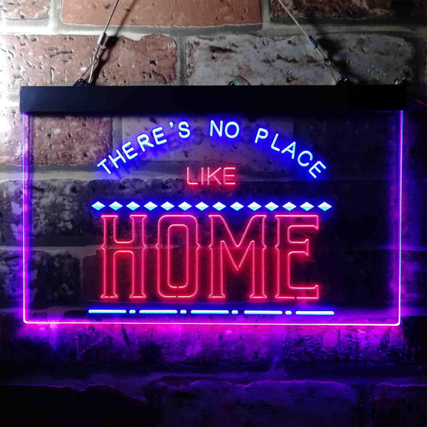 ADVPRO There is No Place Like Home Bedroom Display Dual Color LED Neon Sign st6-i3689 - Blue & Red