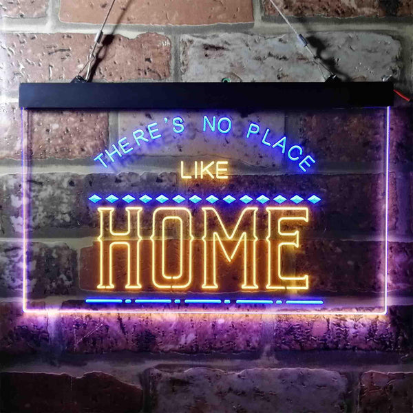 ADVPRO There is No Place Like Home Bedroom Display Dual Color LED Neon Sign st6-i3689 - Blue & Yellow